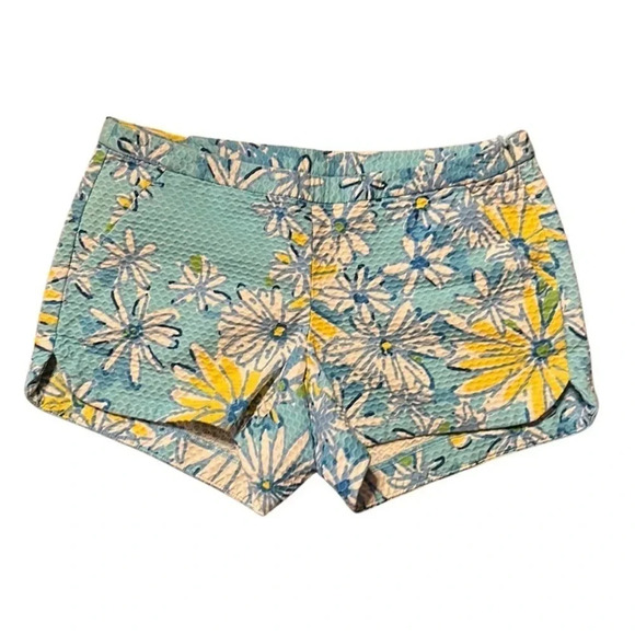 Lilly Pulitzer Blue Adie Breakwater Daisy Shorts Size 2 - Picture 5 of 9